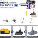 V8 Adapter for Dewalt 20V Lithium Battery Converter to Replace for Dyson V8 Battery, Works with Dyson V8 Series Animal Absolute Vacuum Cleaner Installation Parts(Adapter Not Battery)