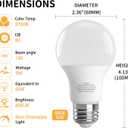 A19 LED Light Bulb, 60W Equivalent, Efficient 9W, 7 Year, 800 Lumens, Non-Dimmable, 2700K, Daylight White - 6 Pack
