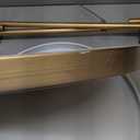 TeoKJ 2 Tier Gold Side Table, Folding Round Metal End Table Small Nightstand with Two Removable Tray for Bedroom Living Room Bedside Small Spaces Gold + White