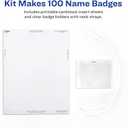 Avery Customizable Name Badges, 3" x 4", Laser/Inkjet Printable Inserts, 100 Name Tag Holders with Cords (74459)