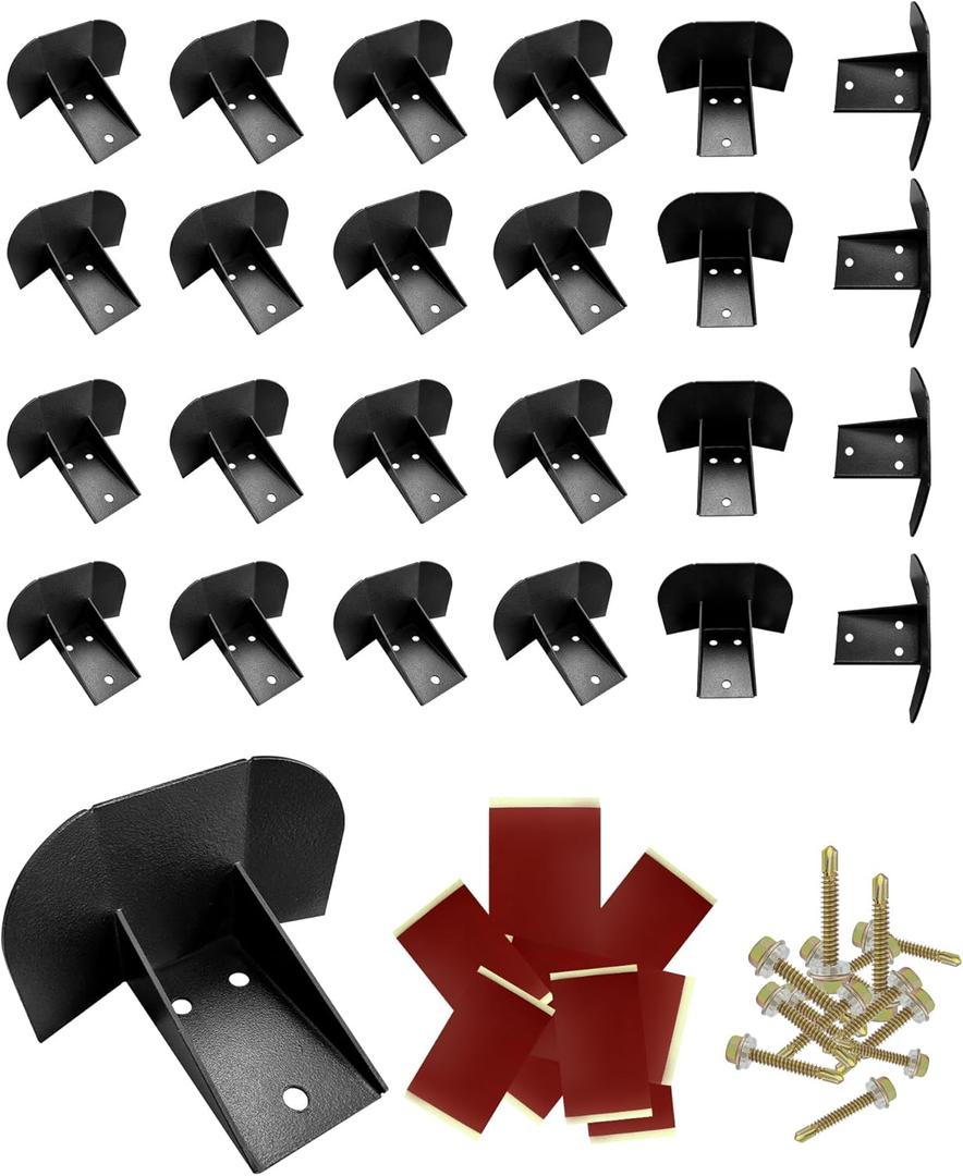 Snow Guards Snow Stops for Metal Steel Roof, Stop from Sliding Off Your Metal Roof, with Adhesive Gasket and Screws 25 Pack