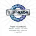 AllerEase 100% Organically Grown Cotton Top Waterproof Mattress Pad Queen Size Plush Hypoallergenic Fill Allergy Defense Fabric Machine Washable Stretch Sidewalls Fitted Mattress Cover Topper (White)