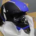 DOT Approved Kid Dirt Bike Helmet Youth Motocross Helmets (Blue L)