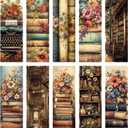 100 Pcs Vintage Book Bulk Bookmark, Retro Floral Books Aesthetic Bulk Paper Bookmarks for Reading Lovers, Cottagecore Paper Bookmark Gift for Kids Girls Teachers Students