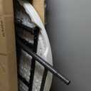 Cocktail Table 28in Portable Folding Bar Height Table, Compact Round High Top Plastic & Steel Bistro with Removable Legs, for Indoor Outdoor RV Patio Catering Parties Commercial Events-White