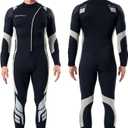 Seaskin Wetsuits for Men Women 3mm Front Zip Full Wetsuit, Large