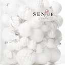 Christmas Ball Ornaments Set Assorted Shatterproof Ornaments 63 PCS Shaped Styles Xmas Tree Holiday Decorative,White