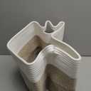 OIAHOMY Cotton Rope Basket, Rectangle Woven Baskets for Storage, Nursery Blanket Storage Living Room, Toy Basket With Handle-17.7x13.8x11-Gradient Yellow