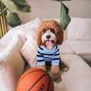 Pet Dog Striped T-Shirt Dogs Cats Cotton Vest Spring Summer Pet Apparel Tee Shirt Suitable for Small and Medium Large Pets French Bulldog Bichon