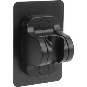 NearMoon Self Adhesive Shower Head Holder-Adjustable Handheld Shower Holder NO Drilling Wall Mount Waterproof (1 Pack, Matte Black)