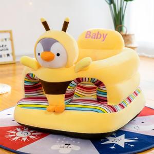 Baby Seat for 3-24 Month, Infant Back Support Floor Chair, Plush Cartoon Animals Baby Sofa, Toddler Floor Seater for Sitting Up, Portable Activity Seat for Babies (Bee)