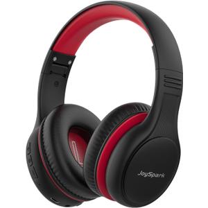 JoySpark Kids Bluetooth Headphones, 60 Hours Playtime, Bluetooth 5.4 Kids Headphones Wireless, Type-C Fast Charging, 85/94dB Volume Limited, Foldable Toddler Wireless Headsets with Mic-Black Red