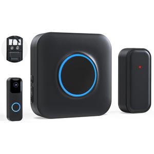 BITIWEND Wireless Doorbell Chime for Blink - Compatible with Blink Video Doorbell and Blink Video Doorbell (2nd Gen) with Wired Transmitter (1 Video Doorbell Extender 1 Receiver (Black)
