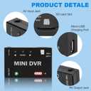 Mini FPV DVR Recorder Module - NTSC/PAL Video & Audio Capture with Built-in Battery & 32GB TF Card Support, Aluminum Shell for Drones & RC Cars