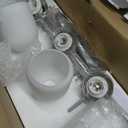Keonjinn Brushed Nickel Bathroom Light Fixtures, 4-Light Vintage Vanity Lights for Mirror with Frosted Glass Shades, UL Listed E26 Base Reversible Vanity Lighting Fixtures for Wall(Bulbs Not Included)