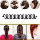28Pcs DIY Hair Braiding and Modelling Tool Kit - Hair Design Styling Tools, Hair Braiding Tool Kit with Hair Modelling Accessories for Simple and Fast Spiral Braids for Women