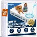 Waterproof Full Size Mattress Protector fits Upto 15" deep Mattresses | Utopia Bedding 200 GSM Soft & Breathable Mattress Cover, Dirt-Proof, Noiseless, Machine Washable Fitted Sheet Style, White