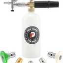 Tool Daily Foam Cannon with Dual Connector Accessory, 1/4 Inch Quick Connector, 5 Pressure Washer Nozzle Tips, 1 Liter