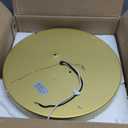 Gold Flush Mount Ceiling Light, 12 Inch Metal Modern Round Gold Light Fixtures - 3 Colors, 3000K-5000K LED, 20W Low Profile Ceiling Lighting for Bedroom, Living Room, Hallway