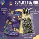 Jasmali Butterfly Pea Flower Tea -1.8 oz Loose Leaf, Herbal, Caffeine Free, Vacuum Sealed, Dried Butterfly Pea Flowers, Gluten Free, Vegan, Sourced from Thailand, Fresh & Aromatic