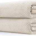 Extra Large Bath Towel Set of 2 (35"x70"),Oversized Bath Sheet Super Soft Highly Absorbent Jumbo Bathroom Towel Set Microfibers Quick Dry Shower Towel for Hotel,Bathroom,Guest,Spa,Gym (2PCS Khaki)