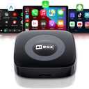 Wireless Carplay Adapter with Netflix/YouTube Ai Box for iPhone & Android Auto Supports TF Card Plug & Play Car Play Video Entertainment Box Fits for OEM Wired CarPlay Cars