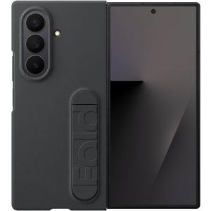 Samsung Galaxy Z Fold7 Silicone Phone Case, Protective Cover with Stand, Secure Grip, Soft, Comfortable Design, US Version, Black