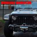 Front Grill Glossy Black Grille Grid For Jeep Wrangler JL JLU 2018, 2019, 2020, 2021, 2022 & Gladiator JT (Glossy Black Fury)