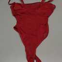 Lilosy Petite Sexy Strappy Wireless Mesh Sheer Babydoll Lingerie Women Teddy Bodysuit Corset Bustier Nightgown Nightshirt See Through One Piece Red X-Small