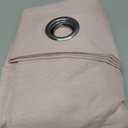 NICETOWN Blush Pink Linen Curtains for Kitchen, Thick Flax Small Window Treatments Semi Sheer Privacy Assured with Light Through for Cafe/Bathroom, W42 x L84, 2 Panels