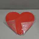 4 Pcs Leather Placemats Red Heart Shaped Place Mats Washable Heart Placemats for Table Wedding Anniversary Party Kitchen Dining 14" x 13"(Red)