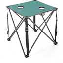 ARROWHEAD OUTDOOR 26 (66cm) Portable Camping Folding Table, 2 Cup Holders, Square, Carrying Case, Steel Frame, High-Grade 600D Canvas