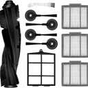 Spare Replacement Parts for Shark ION Robot AV751 AV752 AV753 S87 R85 RV850, RV850WV Vacuum Cleaner Accessory Kit Pack of 4 Side Brushes,1 Main Brush, 3 Pre-Motor Filter, 1 Cleaning Gear