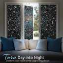 rabbitgoo Window Privacy Film Rainbow Film Decorative Window Sticker, 3D Static Stained Glass Cling Tint for Room Darkening Day Sleep, Black, 35.4 x 78.7 inches