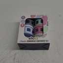 Ello Reusable Condiment Containers 4oz each with Screw-on Leak Proof Lid | Perfect for Salad Dressing Sauce Dips Lunchbox Picnic Travel Bento Box | BPA-Free | Dishwasher Safe (Sugar Rush)