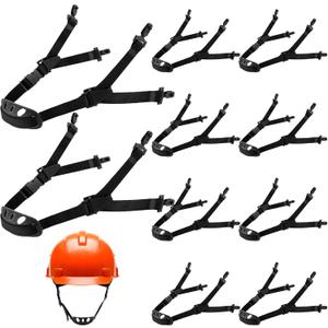 WinnerWhy Universal Hard Hat Chin Strap with Chin Cup Helmet Multi-Point Adjustment Black Elastic Strap Y Shape for Construction and Industrial Worker Hat Replacement Guard for Bike Helmet