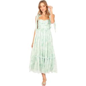 Petal & Pup Women's Floret Midi Dress (Green, XL)