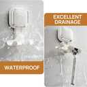 LEVERLOC Vacuum Suction Cup Razor Holder for Shower 2 Pack, Heavy Duty Shower Hooks for Towel, Loofah, Razor, Cell Phone, Damage-Free Hanging Plated Suction Cup Hooks, Easy to Install and Reuse, White