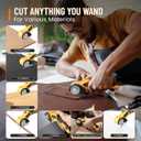 Electric Scissors, Cardboard Cutter, With LED Light, High-Efficiency Brushless Motor, 2000mAh Battery, Tungsten Steel Blade, Suitable for Cloth, Cardboard, Carpet Wire Rope Cutters Yellow