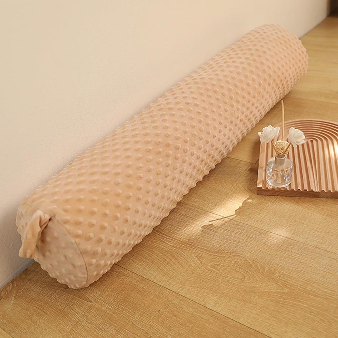 Roll Bolster Pillow for Bed Couch - Round Pillow with Bolster Pillow Cover. Round Neck Pillow for Spine & Neck Support. Lumbar Roll, Cylinder Pillows for Lumbar Support 39 in Khaki