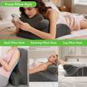 Yuanjing Ergonomic Memory Foam Wedge Firm Pillow, Middle Size 24.5*16*9inch
