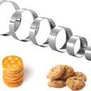 6 PCS Round Cookie Cutters (1.5,2,2.5,3,3.5,4 Inch), Stainless Steel Cookie Cutter, Kitchen Baking Utensils, Suitable for Making Cookies, Cakes, pizza and More.