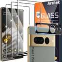 [3+1 Pack] for Google Pixel 7 Pro Screen Protector, 9H Tempered Glass, Ultrasonic Fingerprint Compatible, 3D Curved, HD Clear Scratch Resistant for Google Pixel 7 Pro 5G Glass Screen Protector