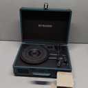 Vinyl Record Player 3-Speed Bluetooth Portable Suitcase Belt-Driven Record Player with 2 Built-in Stereo Speakers Vinyl Vintage Turntable Phonograph Records Player with RCA Line Out, AUX Out