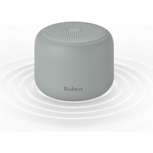 Bobtot Portable Bluetooth Speakers with Strap Easy to Carry, Wireless Waterproof Mini Speaker with Loud Stereo Sound, 20 Hours Playtime, Rechargeable Battery, Built-in Microphone, Dark Gray