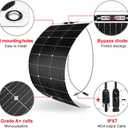 DOKIO 200W Flexible Solar Panel Set, Two 100W 18V ETFE Modules
