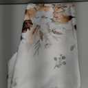 Horaldaily Spring Tablecloth 5270 Inch Rectangular, Boho Naturalistic Style Brown Flower Washable Seasonal Table Cover for Party Picnic Dinner Decor (White)