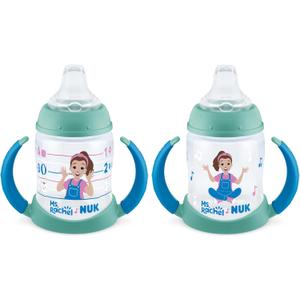NUK Learner Cup, Ms. Rachel, 5 oz, 6+ Months, 2 Pack  Soft Spout, Easy-Grip Handles, BPA Free, Spill Proof Transition Sippy Cup