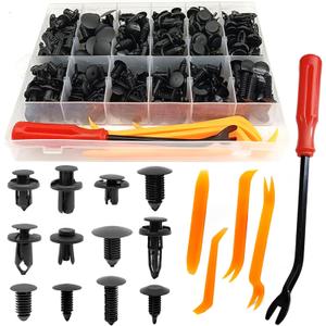 240PCS Bumper Retainer Clips - Car Push Retainer Clips, Plastic Rivets Fasteners Push Retainer Kit with Most Popular Sizes, Car Clips Fasteners Fender Clips - GM Ford Toyota Honda Chrysler