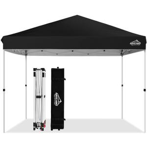 Pop up Canopy Tent,10x10 Instant Outdoor Canopy for Parties with Wheeled Bag,Black